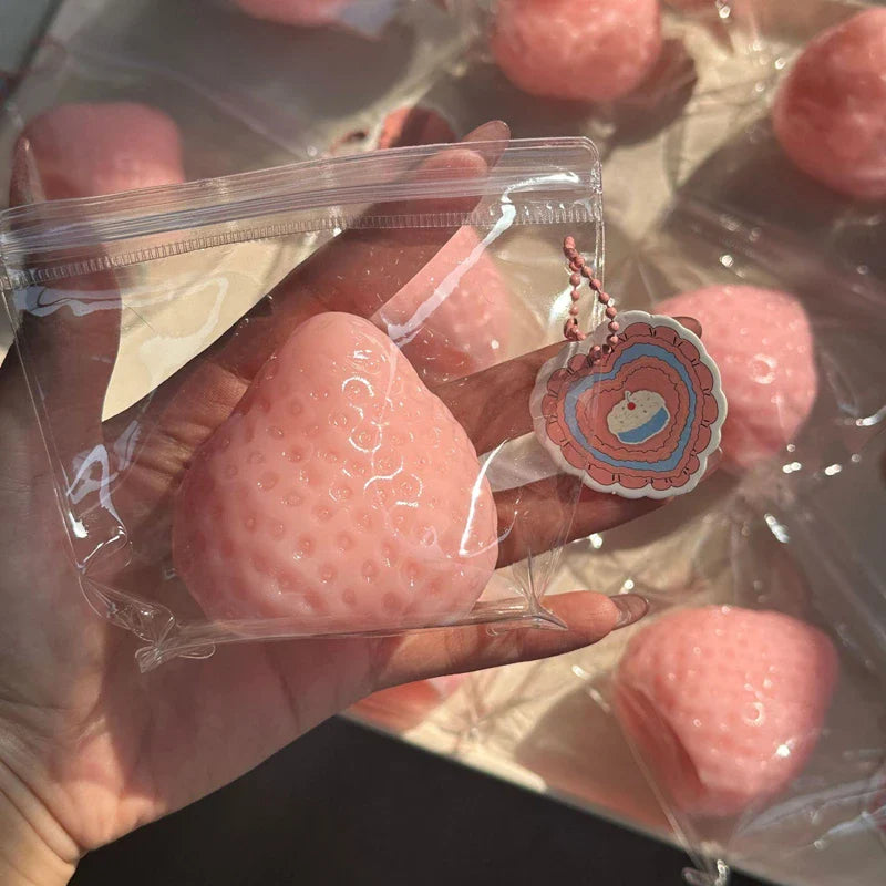 Strawberry Taba Squishy Toy | Slow Rebound Stress Relief Fidget for Kids and Adults