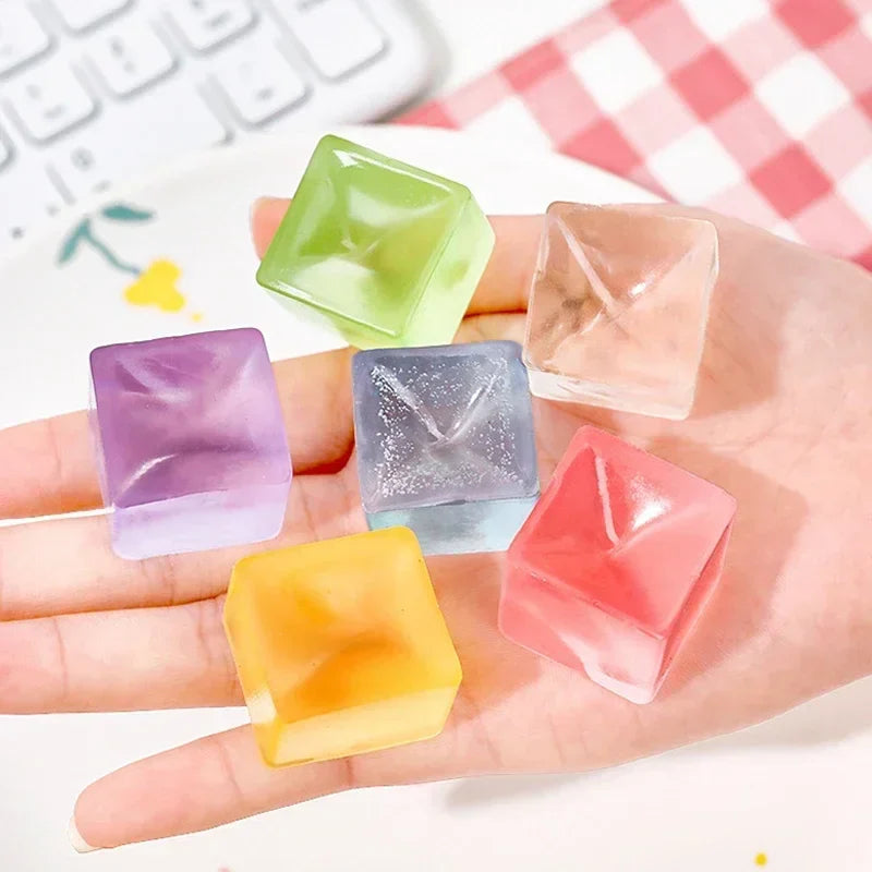 Ice Cube Fidget Toy | Stress Relief Squishy Ball for Anxiety and ADHD