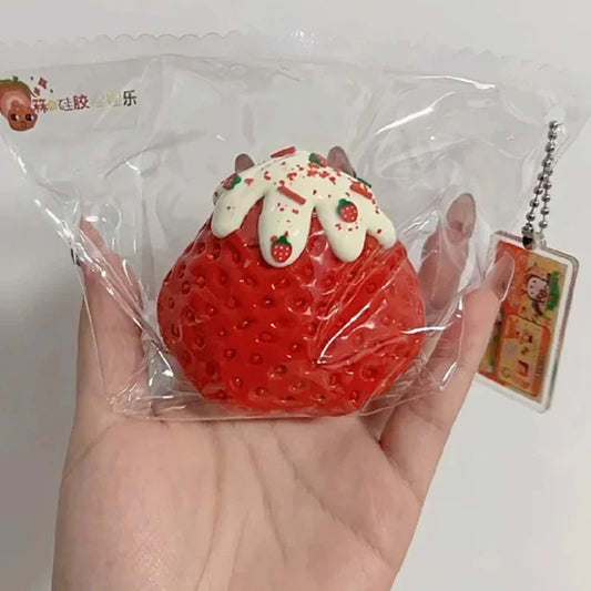 Strawberry Taba Squishy Toy | Slow Rebound Stress Relief Fidget for Kids and Adults