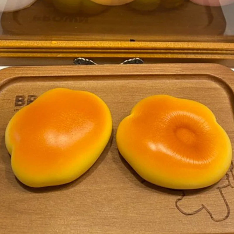Caramel Cloud Bread Squishy Toy | Slow Rebound Stress Relief Fidget Toy
