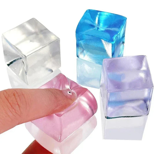 Ice Cube Fidget Toy | Stress Relief Squishy Ball for Anxiety and ADHD