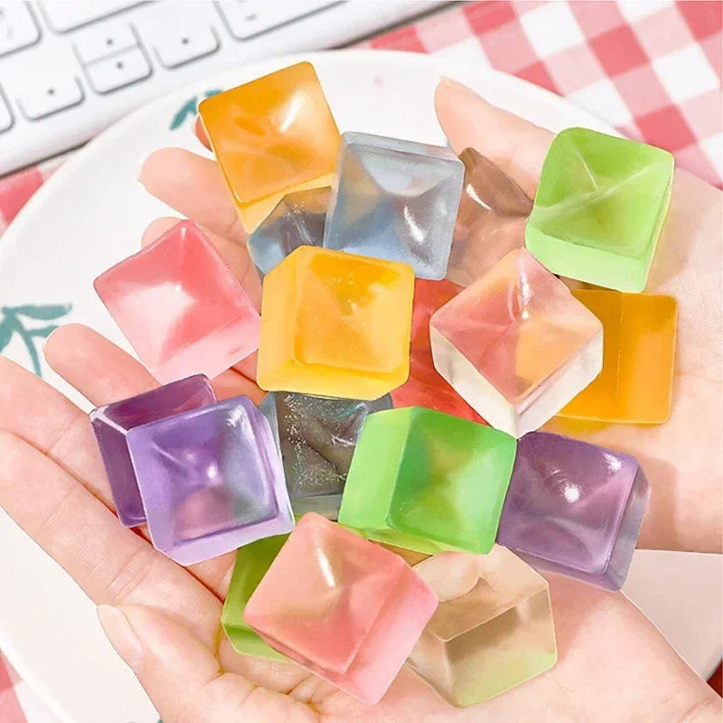 Ice Cube Fidget Toy | Stress Relief Squishy Ball for Anxiety and ADHD