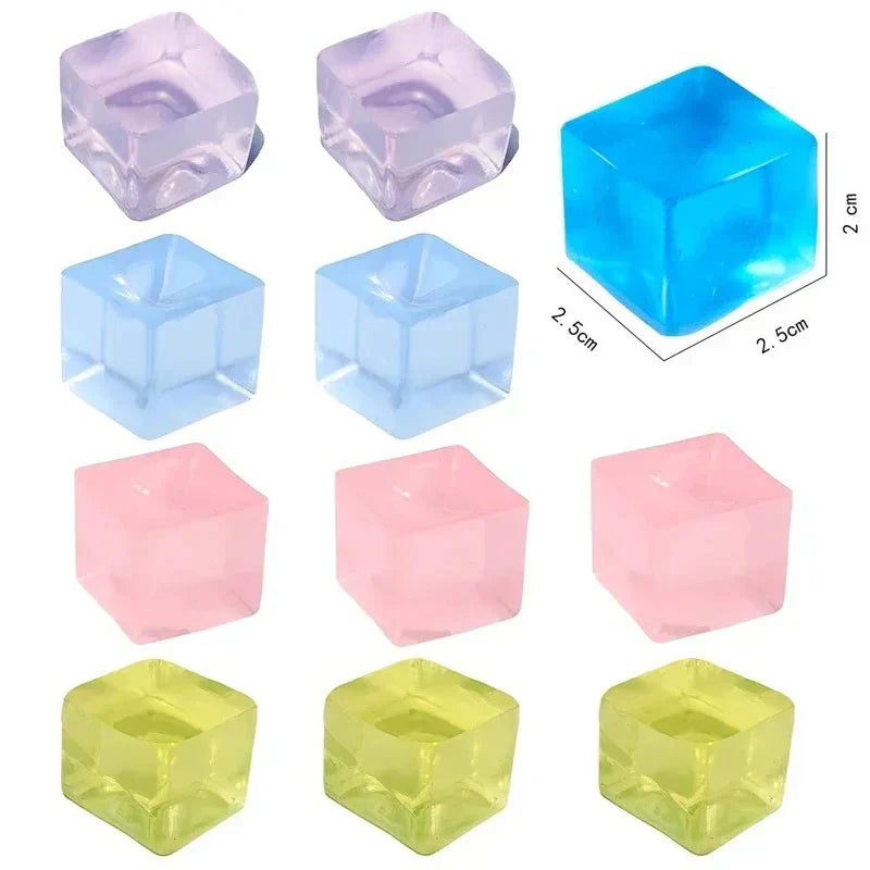 Ice Cube Fidget Toy | Stress Relief Squishy Ball for Anxiety and ADHD