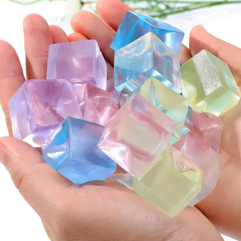Ice Cube Fidget Toy | Stress Relief Squishy Ball for Anxiety and ADHD