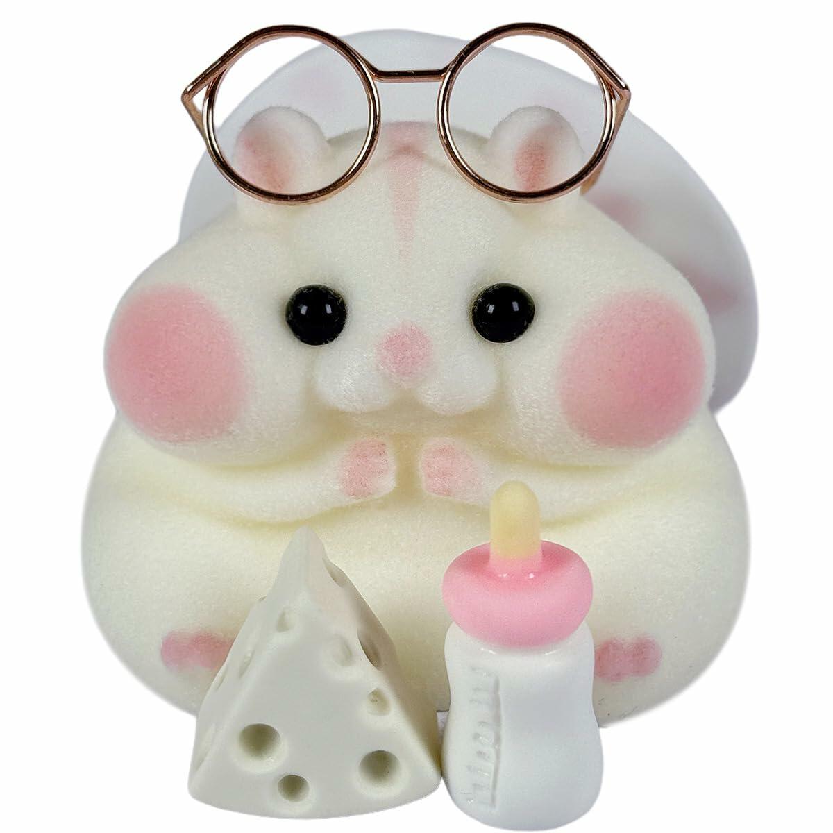 Generic Handmade Taba Squishy Hamster Toy Soft Silicone Mochi White
