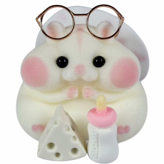 Generic Handmade Taba Squishy Hamster Toy Soft Silicone Mochi White